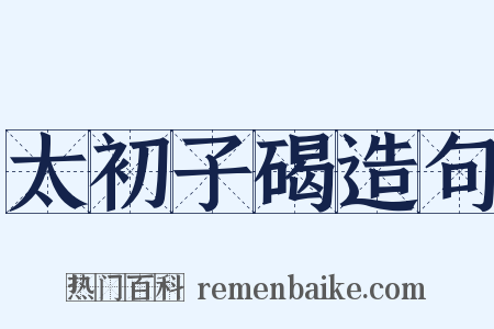 太初子碣造句是什么意思的图片